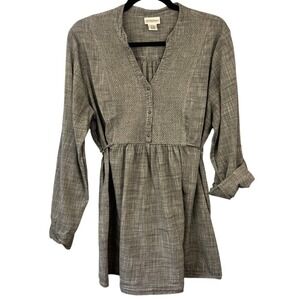 Motherhood‎ Maternity Cotton Peasant Shirt Roll Tab Sleeves Tie Back - 1XT